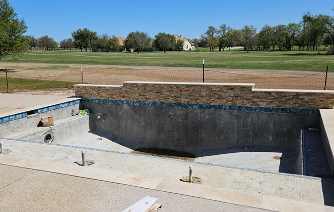 Pool foundation work.