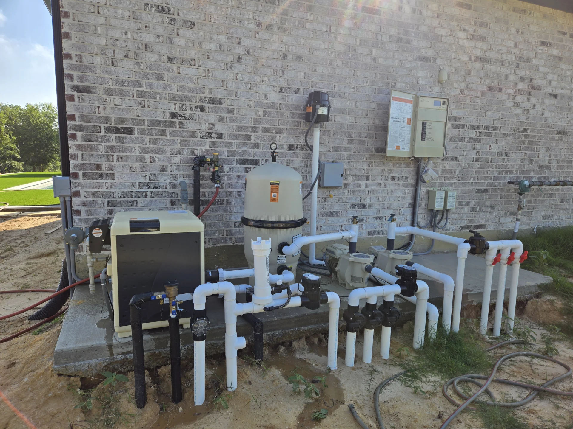 Pool equipment pumps and electric.