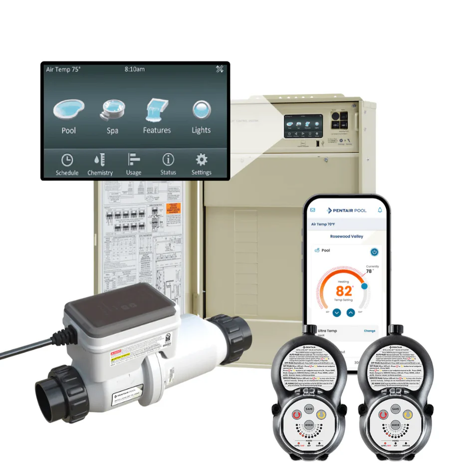 Gauges and central box for pool equipment equip with an app to use for real time management.