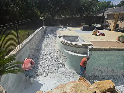 Pool restoration before photo