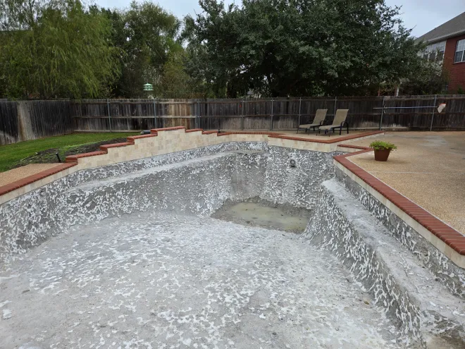 Pool restoration before photo