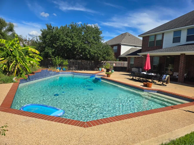 Pool restoration after photo