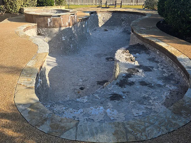 Pool restoration before photo